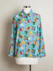 2026 Stylish Blue Floral Print Women's Loose Fit Shirt