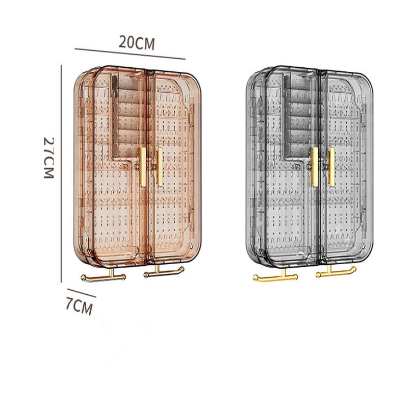 Scatola porta gioielli da parete di grande capacità Espositore per orecchini e collane Elegante porta gioielli ornato Stile nordico