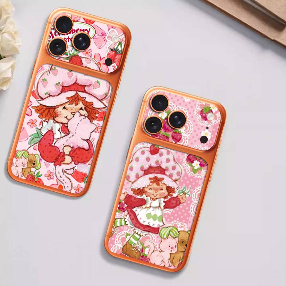 Animated S-Strawberry S-Shortcake For IPhone 17 Pro 17 Pro Max Rear Skin Wrap Decal Protective Sticker