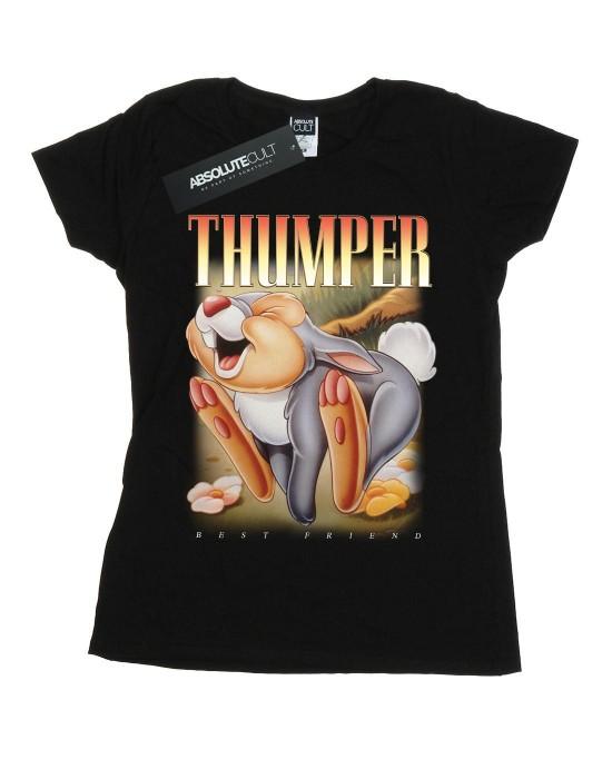 Disney Womens/Ladies Bambi Thumper Montage Cotton T-Shirt