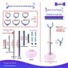 BJD Doll Adjustable Stand for 1/6, 1/8, 1/12 Scale Figures