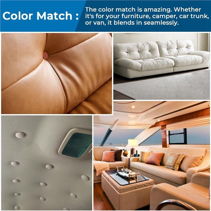 ABBP-3Set Leather Snap Upholstery Buttons Fit For Tufting Furniture Bed Sofa Chair, Car Seat RV Roof Brown