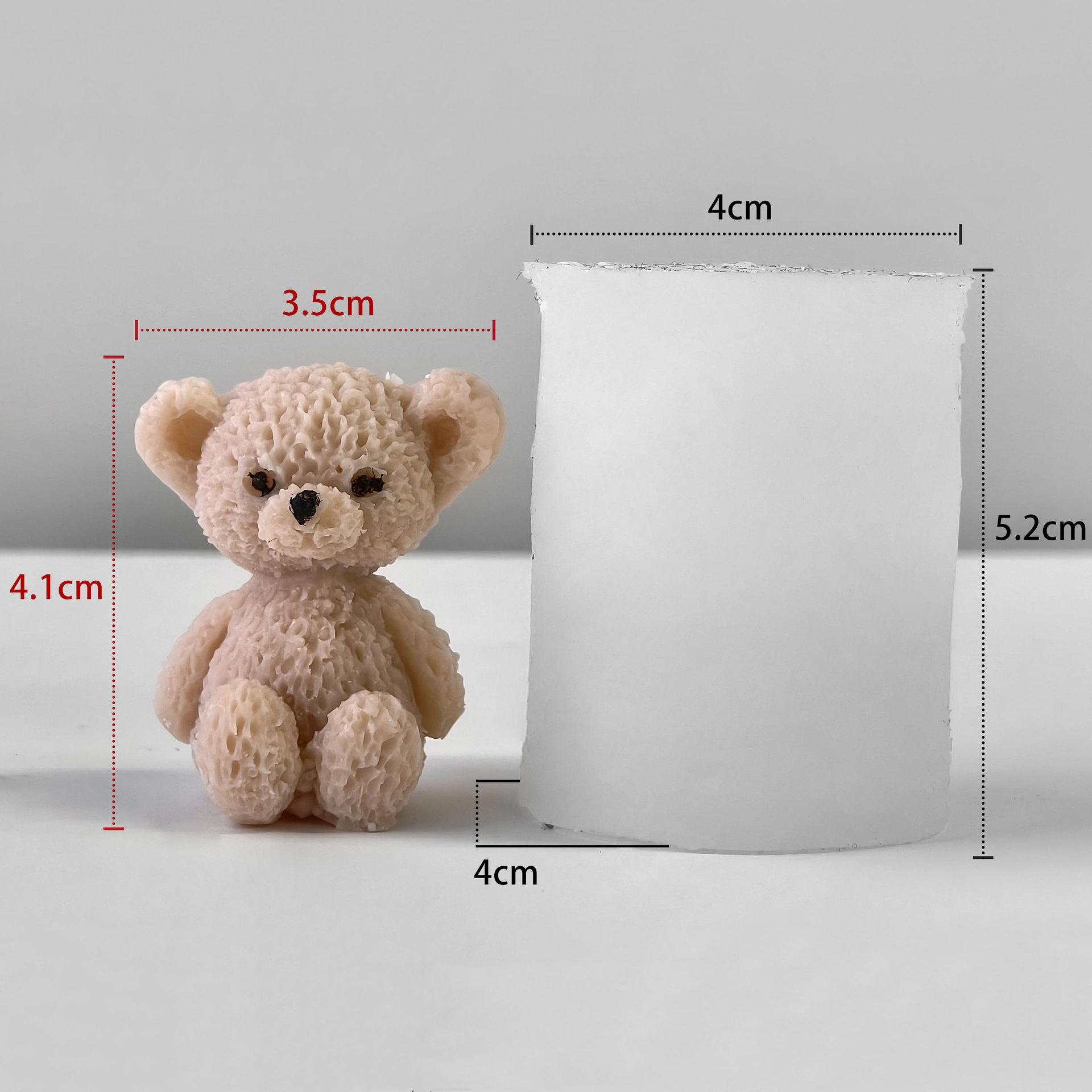 

DIY Mini Bears Silicone Mold Aroma Candle Resin Ornament Mould Handmade Candy Chocolate Making Baking Molds