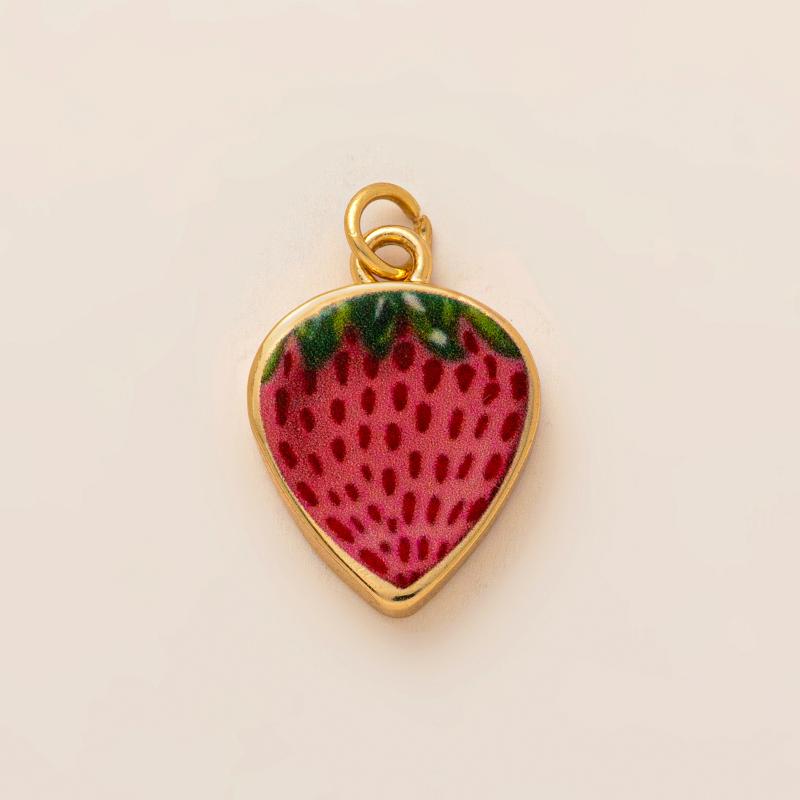 Simple And Versatile Color Blocking Butterfly Love Flower Diy Pendant Accessories Gold-Plated Color Preservation