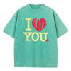 I Love You Yellow Letter Printingman Tshirt Graphic Hip Hop T Shirt High-Quality Fashion T Shirts Cute Daily Short Sleeved