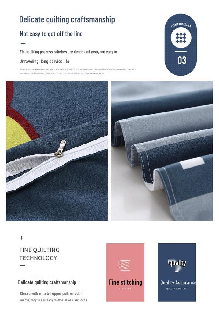 Aloe Cotton Brushed Flannel Duvet Cover for Dorms - Available in 1.5, 1.8, 2 Meters - Pure Cotton