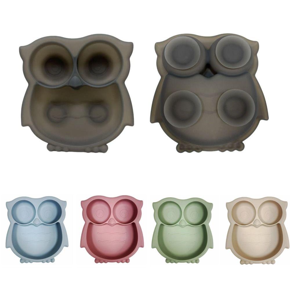 Food-Grade Silicone Stay Put Divided Baby Plates Unbreakable Baby Plate  Baby Feeding Supplies