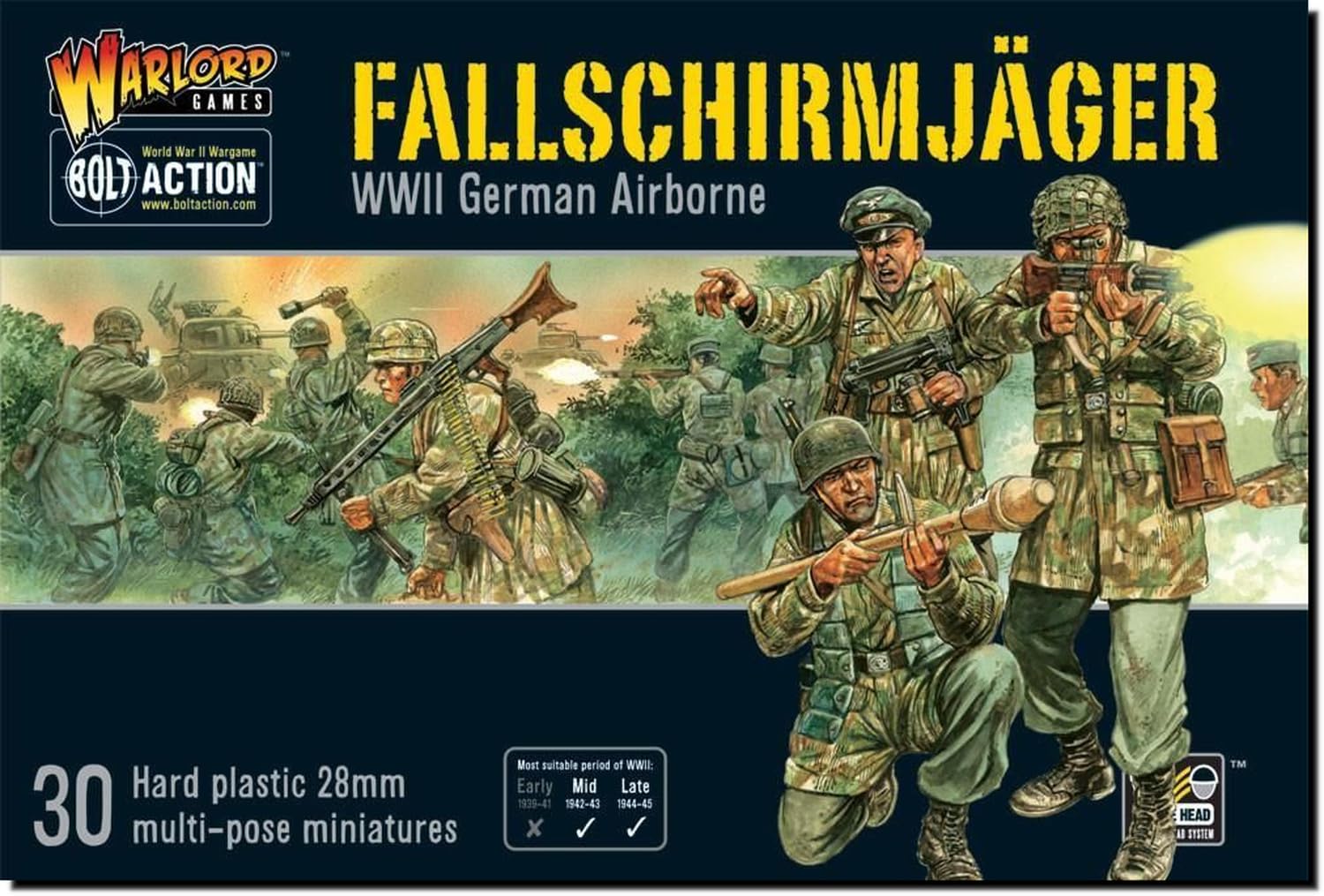 

Warlord Games/Bolt Action 1/56 German Fallschirmjäger (30 Figures) Assembly Kit WLGWGB-FJ-02 (Personnel)