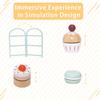 UMU Dessert Stand Toy Set - Sweets Pretend Play Toy, Wooden Toy, Educational Toy, Birthday Present, Christmas Gift, Cake, Donuts, Bread, Afternoon