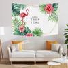 Enthusiastic Summer Green Tropical Leaves Plants Printed Polyester Tapestry Wall Hanging Tapestries For Bedroom Dorm Decor