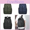 Simple Solid Color Letter Print Student Large Capacity Backpack For Women