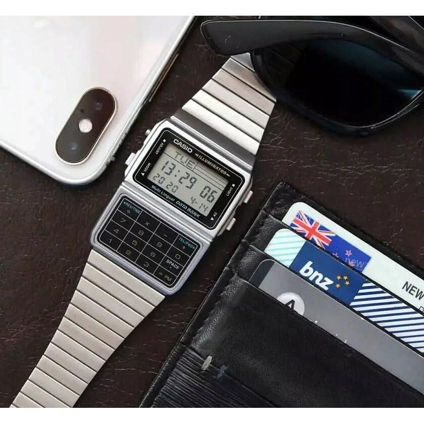 CASIO Data Bank unisex wristwatch DBC-611-1DF silver overseas model