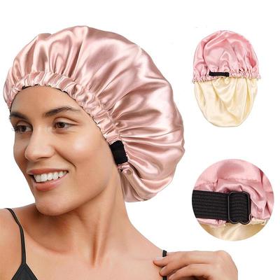 Reversible Satin Sleep Cap - Double-Layer, Adjustable Faux Silk Hair Care Cap