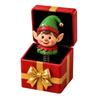 Hinged Christmas Gift Box Toy with a Spring-Mounted Figure That Rises As the Lid Opens for Holiday Gift Giving