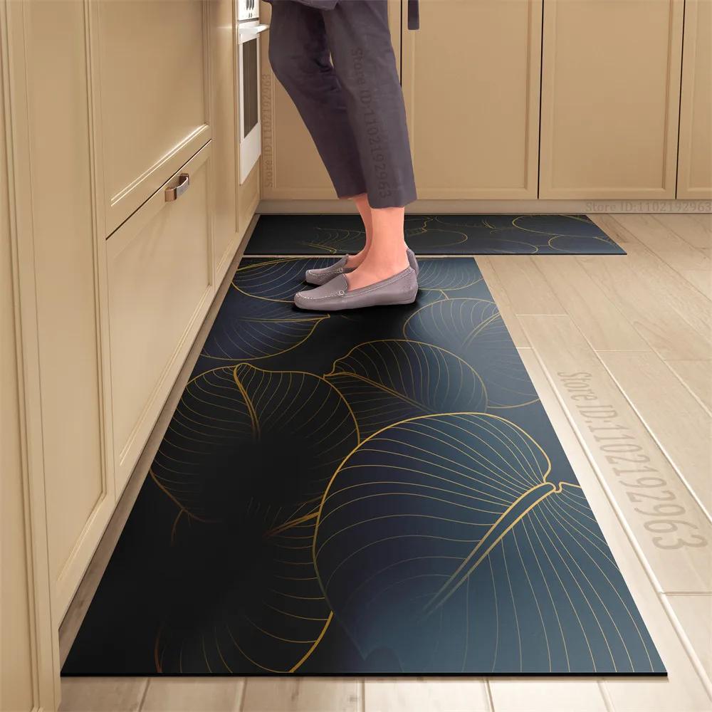 Rutschfeste Küchenmatte Lange Teppiche Kristall-Samt-Teppich für Wohnzimmer Absorbierende Fußmatten Schlafzimmer-Fußmatte Alfombra Kleine Teppiche