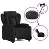 Electric Recliner Chair Black Fabric