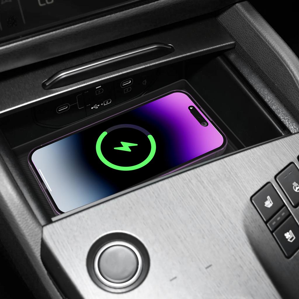 Smabee for Kia Sportage NQ5 2022-2026 Car Wireless Charging Pad Silicone Anti-slip Mat Center Phone Mat Accessiories Black