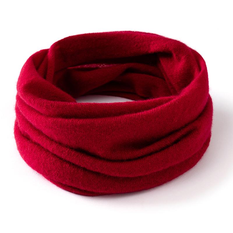 100% reiner Kaschmir, gebürstet, Unisex-Nackenschal: Vielseitiger, Modischer, Warmer und Schlichter Gestrickter Gamaschenschal.