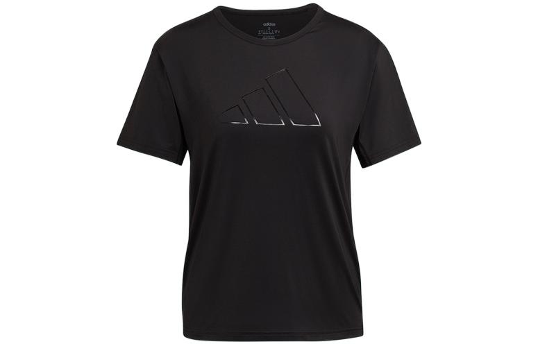 

Adidas T Shirts Women s Black Crew Neck Moderate Straight Fit HN0065 S