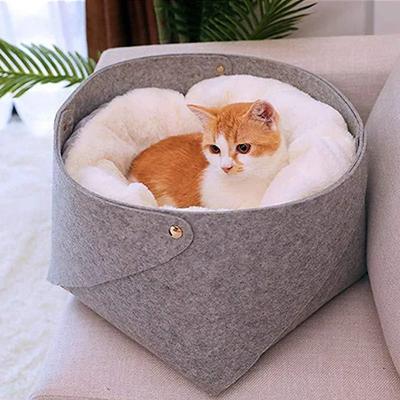 Comfortable Cat House, Soft Cat Basket, Warm Puppy Winter Cotton Sofa, Pet Cat Bed, Puppy Bench, Wool Felt Pets Products