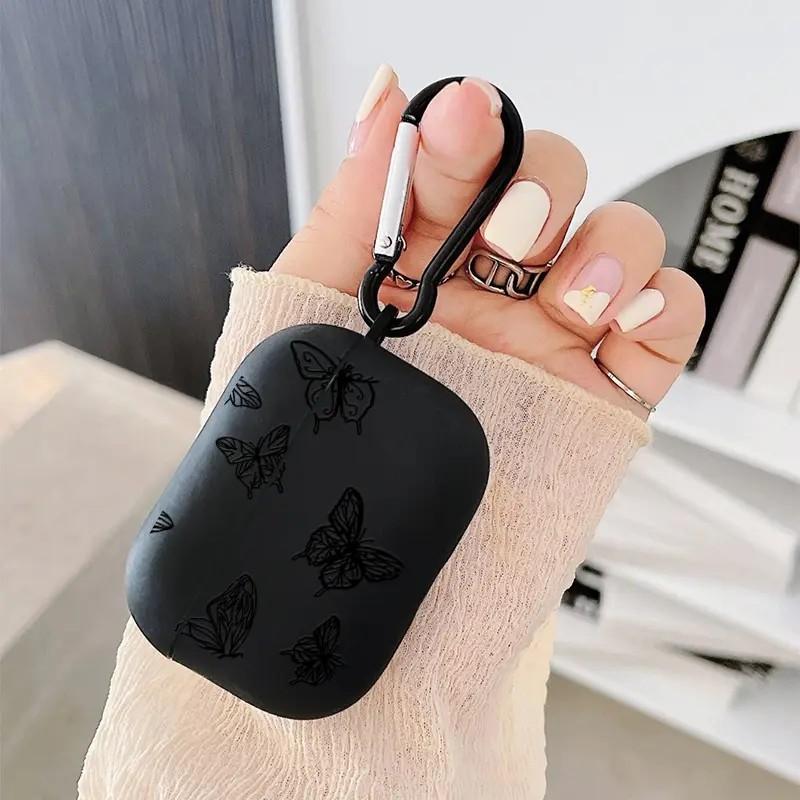 Black butterfly suitable for AirPods 1/1st generation protective case Apple pro/1 wireless bluetooth headset cover