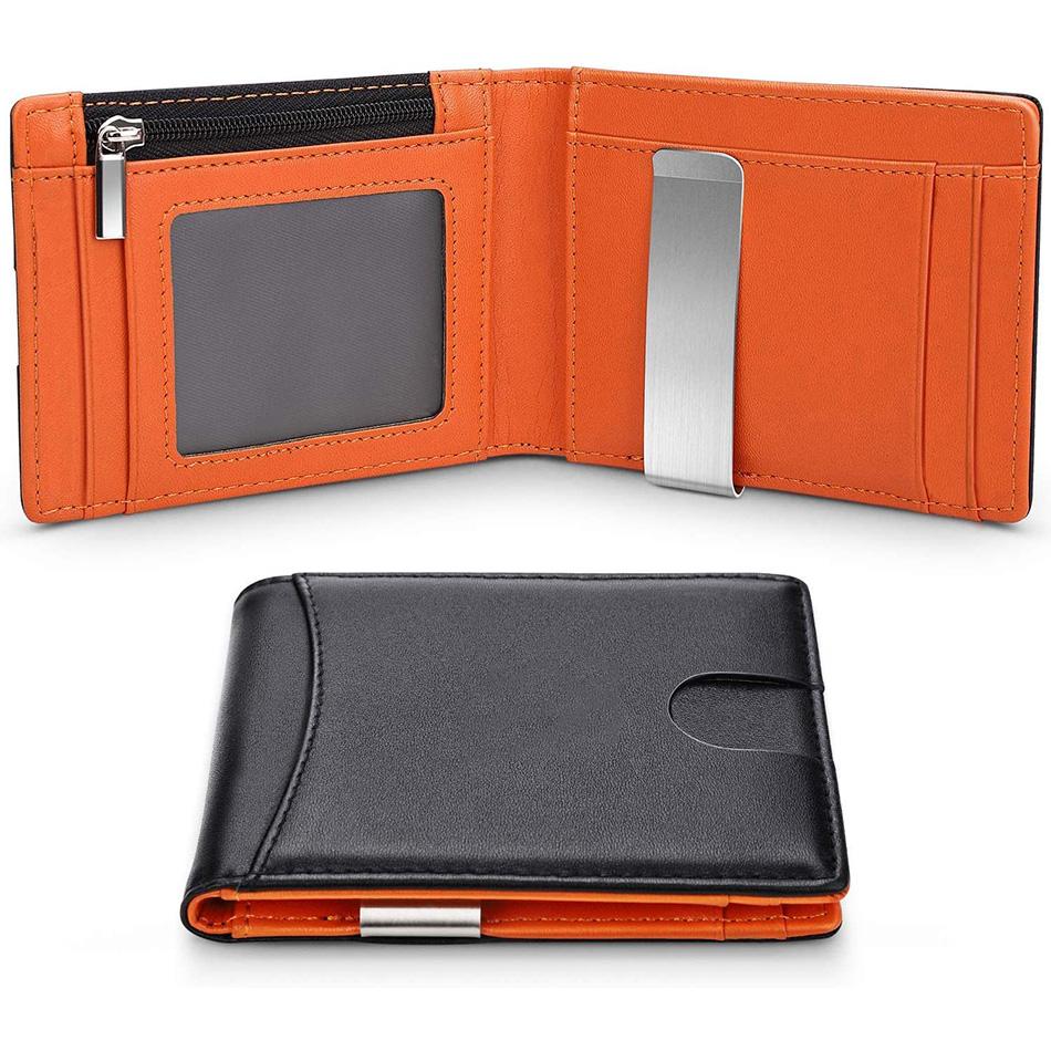 Rfid Business Men Wallets Womens Credit Card Holder Money Bags Slim Money Clip Luxury Billfold Short Wallets for Women Carteras