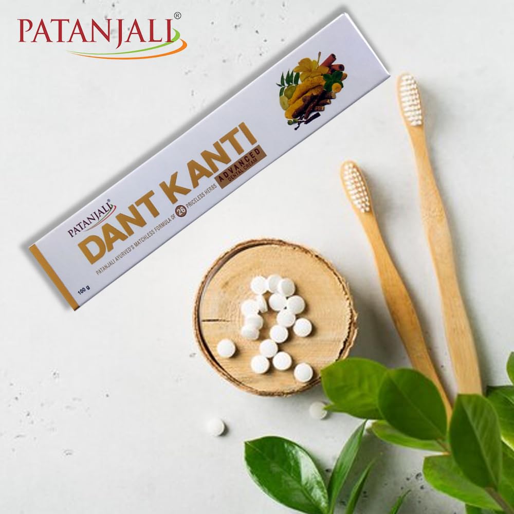 Patanjali Advanced Deep Clean Tooth Paste 100 G X Pack Of 2 Pc Fluoride Toothpaste For Daily Oral Care Fresh Breath
