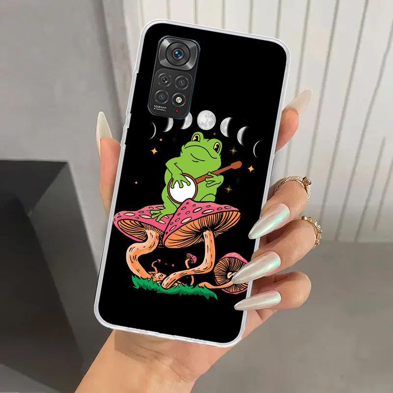 

Cottagecore Frog Mushroom Kawaii Phone Case for Xiaomi Redmi Note 15 14 14S 13 12S 12 Pro 11S 11 Plus 11T 11E 10S Soft Funda Pri Redmi Note 14 Pro 5G