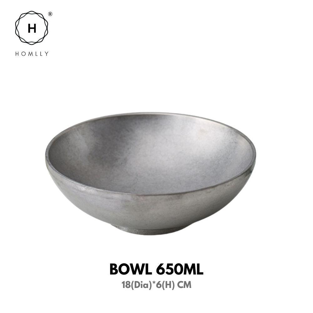 Homlly Tonii Flake Texture 304 Stainless Steel Dinner Salad Soup Bowl (X3PCS)