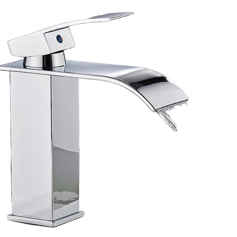 Modern Traditional Single-Handle Hot Cold Water Mixer Basin Faucet Deck Mounted Ceramic Valve Core Single Hole Stainless Steel (Light Grey,Stainless Steel) светло-серый