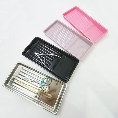 Nail Art Tool Sterilizing Tray Stainless Steel Disinfection Dish Cosmetic Storage Tray Manicure Tweezers Drill Bit Nail Clippers