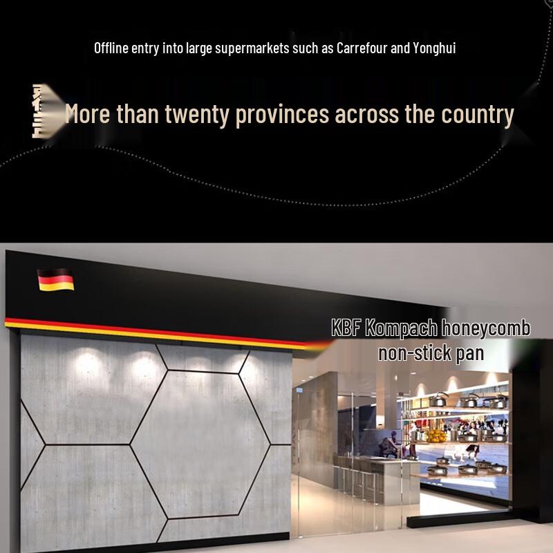 Kangbache 304 Stainless Steel Titanium Honeycomb Wok