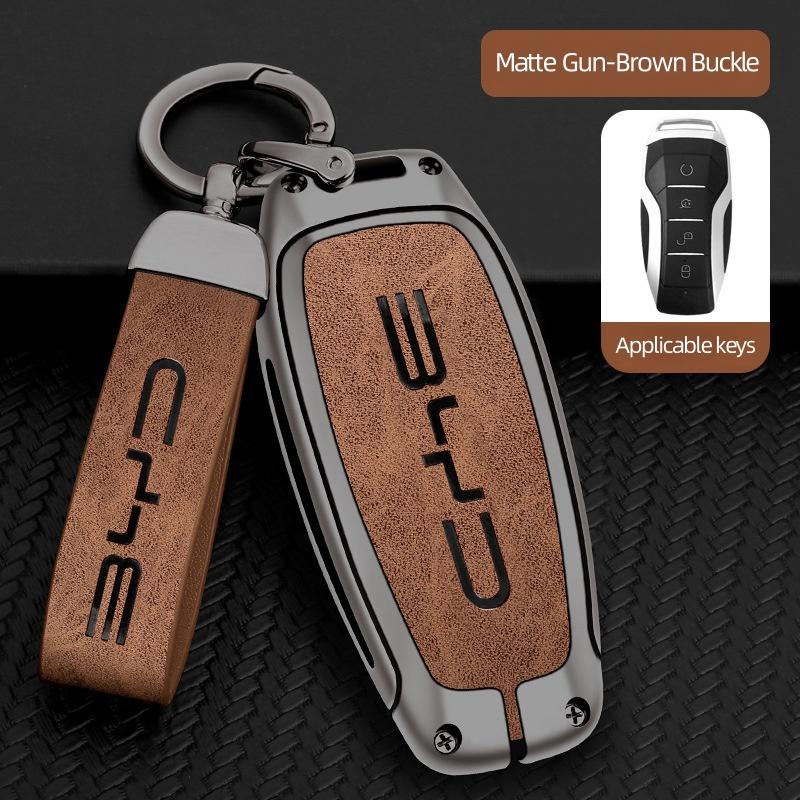 Car Remote Key Case Fob Cover Holder Shell Bag Keychain Accessories for BYD Song Plus Atto 3 Han EV Tang DM Qin Seal Dolphin