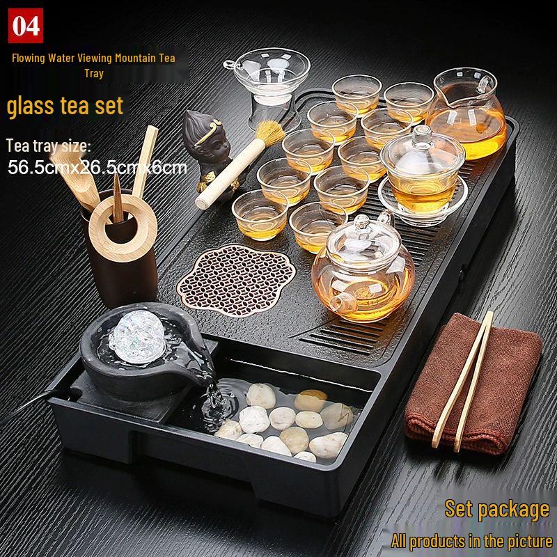 

Chinese Automatic Water Supply Purple Clay Tea Set