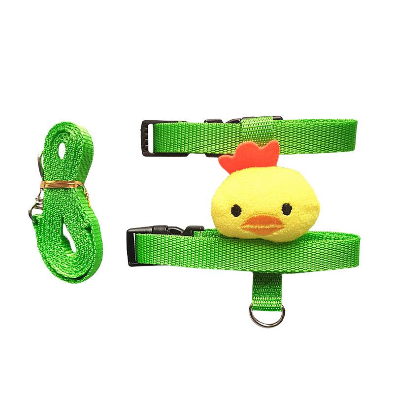Cartoon Fruit Harness Rabbit Cat Harness And Leash Set Adjustable Pet Harnesses For Small Animals Outdoor Walking Traction Rope