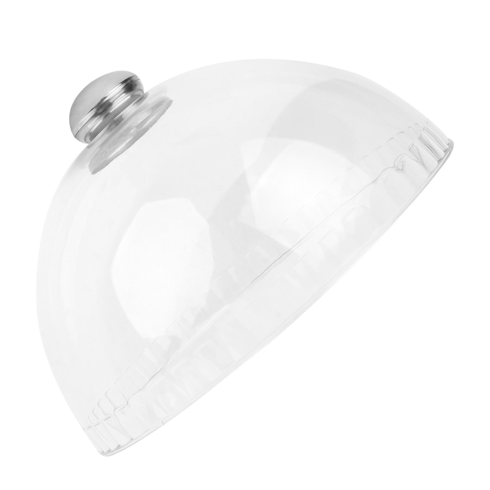 

Пластиковый прозрачный пищевой поднос для закусок, пластиковая крышка для торта, пылезащитный защитный чехол для пищевых продуктов (16х7см) белый