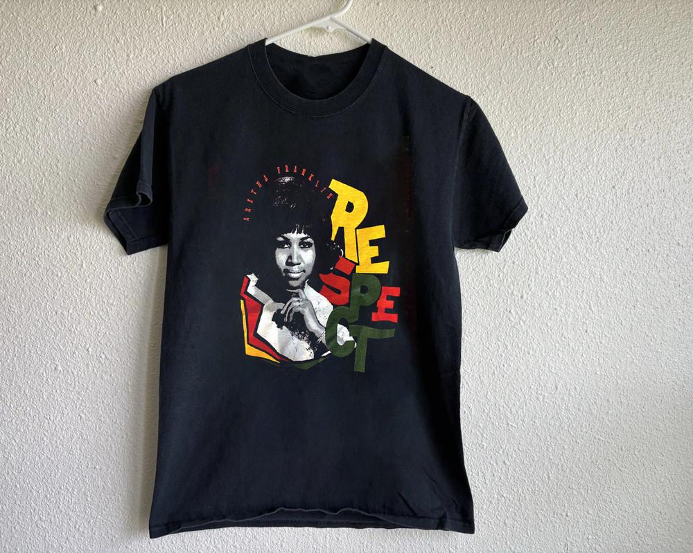 Horké Nové Respekt Aretha Franklin Dárek Vánoční Tričko Černé S až 5XL PN315 Unisex Tričko