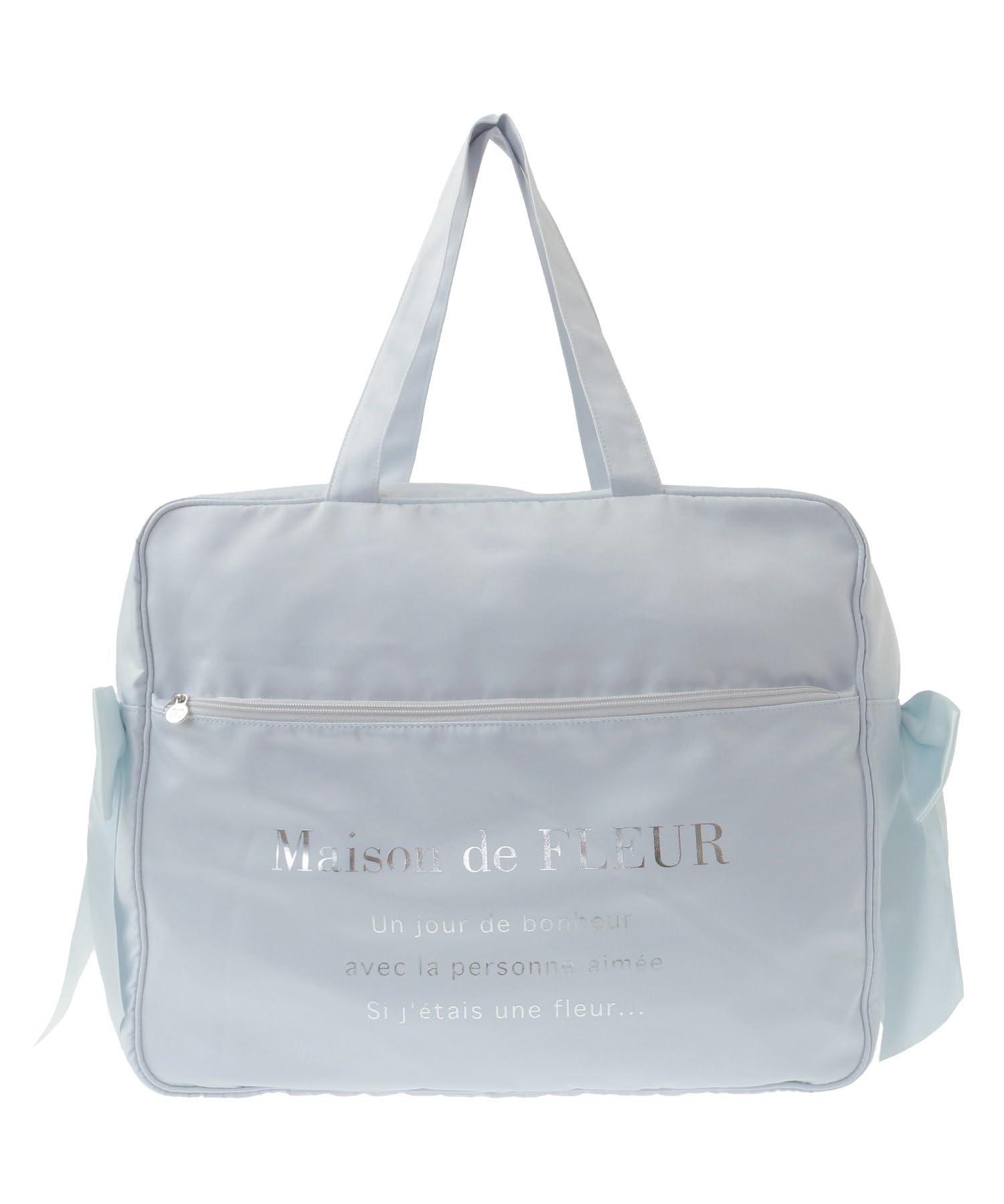 

Maison de Fleur Women s Satin Carry-On Tote Bag, Light Blue