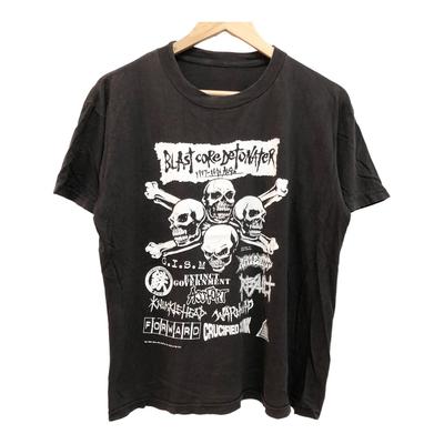 Vintage 90s 1997 Blast Core Detonater Promo Design by Randy Uchida Tokyo Japan Hardcore Punk Band Rare Beauty Distressed Trashed Tee
