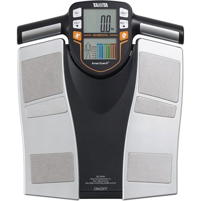 Balance d'impédance segmentaire TANITA BC-545N - 150 kg - Modèle professionnel - Argent