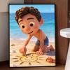 Disney DIY Diamond Painting 5d Full Diamond Cross Stitch Beach Luca Decorative Painting for Living Room Bedroom
