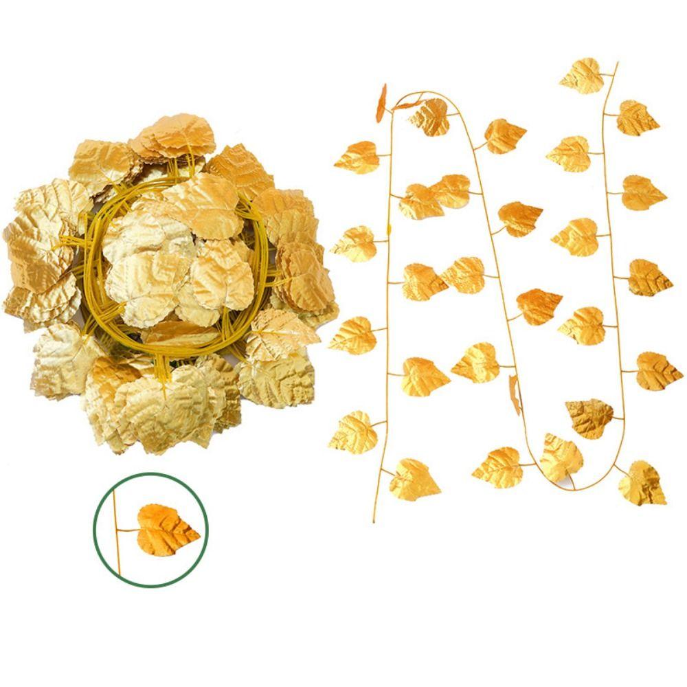 12pcs DIY Simulated Leaf Garland Decor Plastic Artificial Flower Vines  Holiday Decoration