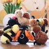 1 Piece Small Insect Plush Toy Doll Keychain Creative Stuffed Doll Bag Pendant Cute Snail Bee Keyring Birthday Gift