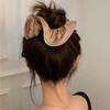 French Satin Large Hair Ropes Headband For Women Simple Oversized Elastic Hairband Scrunchies Hair Ornament Ponytail Headwear
