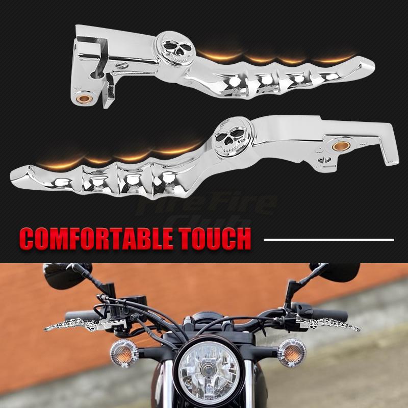 Chrom Motocyklová lebka Páky brzdové spojky Řadicí páka pro Yamaha Bolt 950 XV950 XVS 950 R/C SPEC 2013-