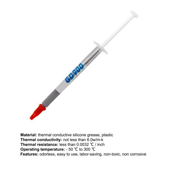 3Pcs GD900 Thermal Paste Effective Low Consistency Compound CPU 4.8WM-K Cooling Grease for Motherboard