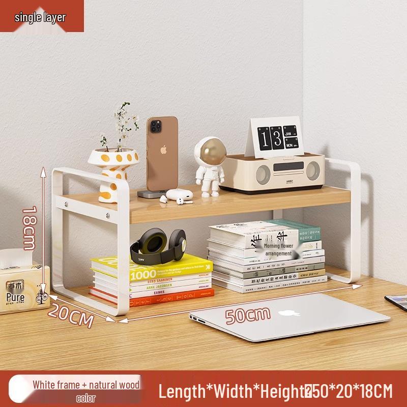 Mehrschichtiger Schreibtischorganizer: Stufenregal für Bücher, Bürobedarf und Kosmetik. Ideal für die Arbeit, das Wohnheim oder das Zuhause.