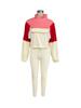 Autumn Color Block Hoodie & Skinny Pants Two-Piece Set