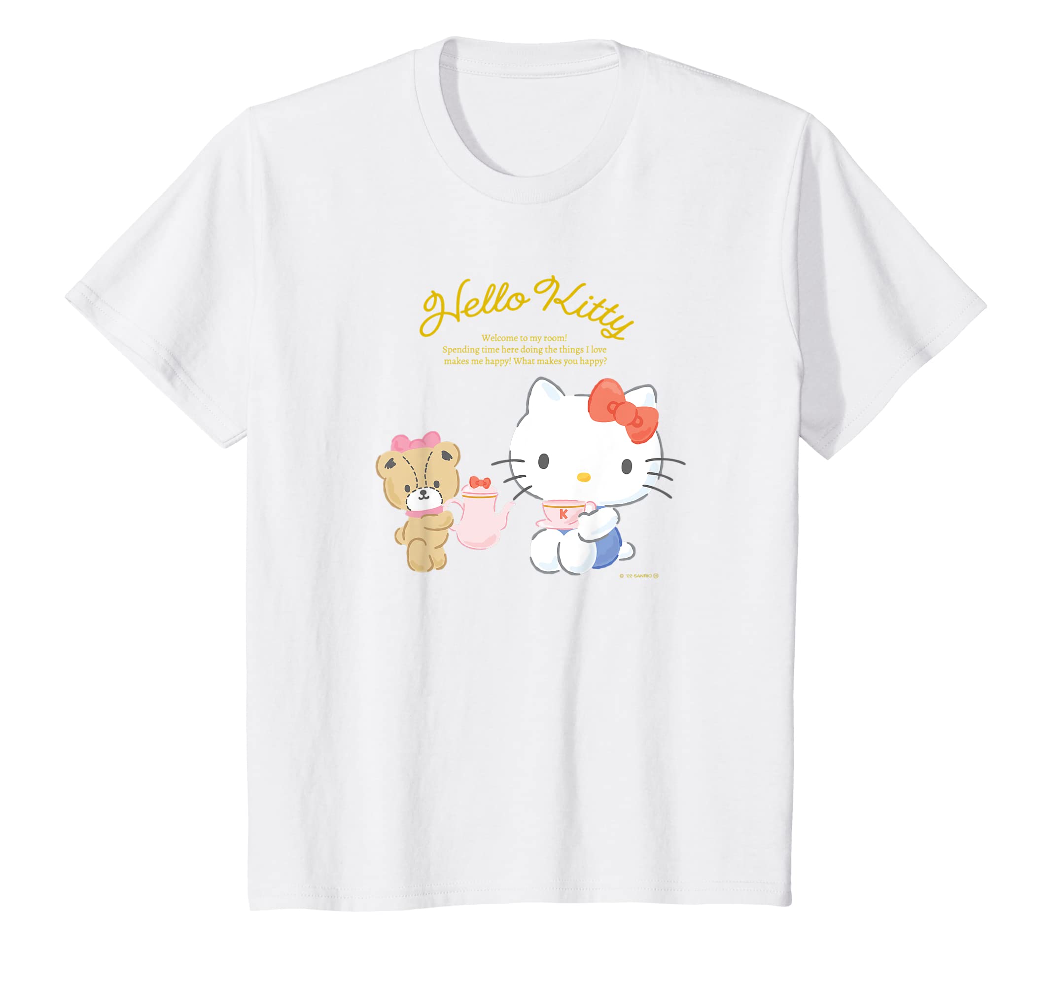 

Детская футболка Hello Kitty Счастье Моя комната белый