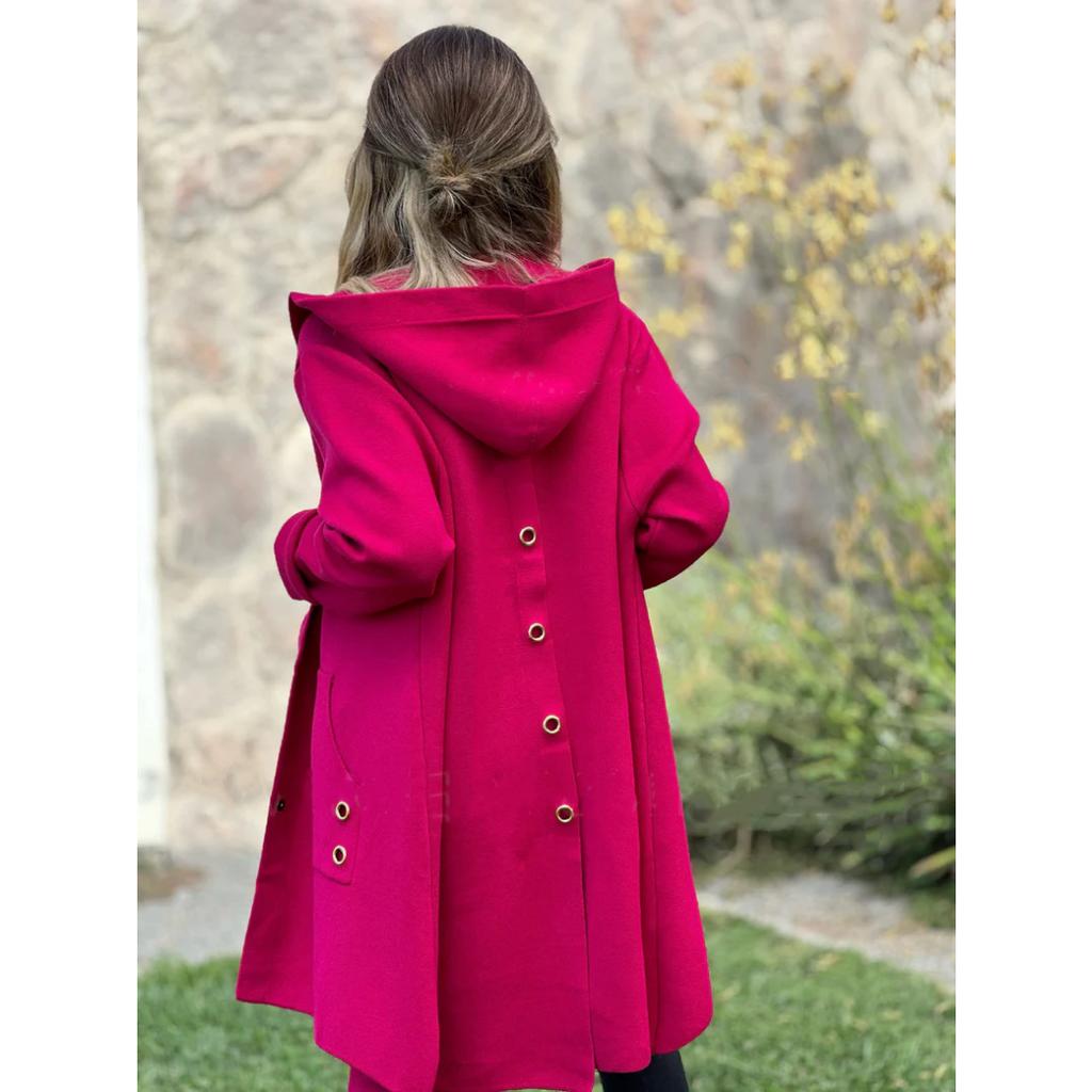 2025 Storm-Ready Hooded Jacket - Single-Breasted Melton Wool Blazer W/ Quilted Lining, Smart Casual Urban Outerwear for Work to Weekend